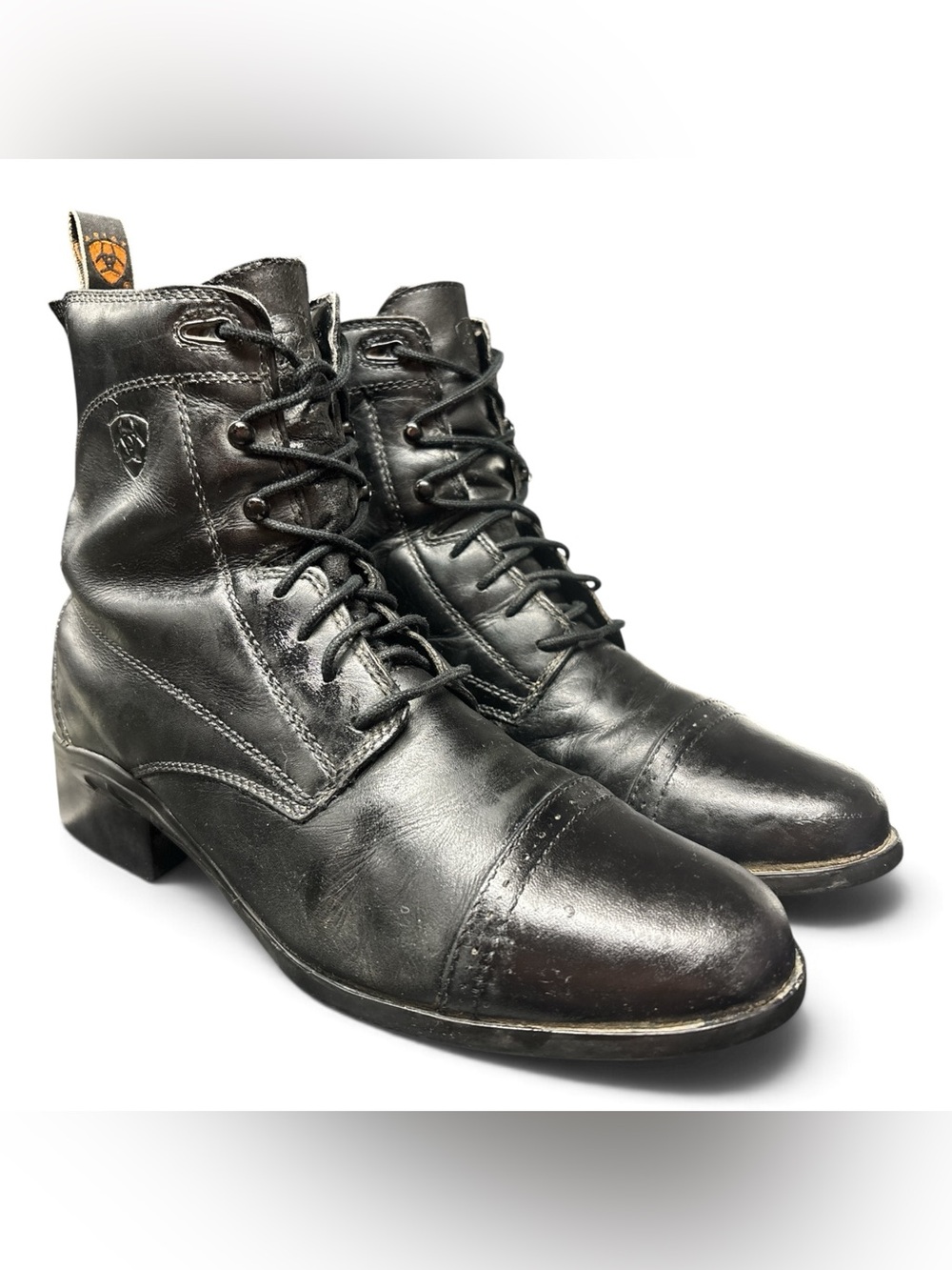 Ariat Heritage III Paddock Boots Black Leather Lace Up Riding , Women’s 9 B